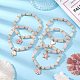 Natürlichen Rosenquarz Perlen Armbänder BJEW-JB09468-2