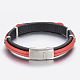 Leather Cord Bracelets BJEW-F317-035-4