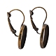 Reperti per orecchini con lunetta in ottone bronzo antico per cabochon X-KK-C1244-16mm-AB-NR-1