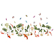 塩ビウォールステッカー  壁飾り用  植物と動物の模様  290x900mm  2個/セット DIY-WH0228-407-1