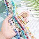 ARRICRAFT 9 Strands 9 Color Electroplate Glass Beads Strands EGLA-AR0001-21-4