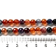 Chapelets de perles d'agate naturelle G-H1593-6mm-10-2