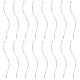 Benecreat16pcs真鍮製ペンダント  ツイストウェーブチャーム  ピアス作りに  プラチナメッキ  53x2.5x1mm  穴：1mm KK-BC0011-62P-1