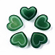 天然の緑の瑪瑙のカボション  染め＆加熱  ハート  グリーン  22~23x25x7mm G-N326-83-1