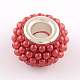 ABS Kunststoff Nachahmung Perle Rondelle Europäischen Perlen OPDL-Q130-01-1