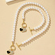 Комплекты браслетов и ожерелий из сплава сердечек со стразами и эмалью FS-WGE9C39-01-4