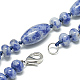 Collane di perline con diaspro blu naturale NJEW-S388-03-2