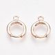 Brass Hoop Earrings KK-Q675-52RG-1