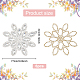 FINGERINSPIRE 6PCS Snowflake Hotfix Rhinestone Applique (Silver DIY-FG0003-71-2