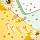 PandaHall Elite 180Pcs 9 Colors Flower Opaque Resin Cabochons FIND-PH0008-95-5
