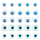 天然淡水シェルチャーム＆ビーズ  エナメル  混合図形  ドジャーブルー  50個/セット SHEL-NB0001-05-1