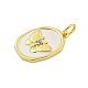 Подвески из латуни с эмалью в стойку KK-U021-17-G-3