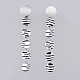 Boucles d'oreilles pendantes en acrylique de style rayé zèbre EJEW-JE03612-1