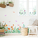 塩ビウォールステッカー  壁飾り  花柄  900x290mm DIY-WH0228-537-3