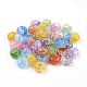 Perles en acrylique transparentes craquelées X-MACR-E025-30-1