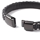 Leather Braided Cord Bracelets BJEW-E345-15-B-4