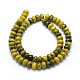 Brins de perles turquoise jaune naturel (jaspe) G-E507-14A-8mm-2