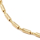 Rack Plating Brass Column Link Chain Necklace for Women NJEW-F311-05G-2