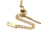 304 collar con colgante de arco de acero inoxidable con cadenas redondas de serpiente. NJEW-H024-03G-3