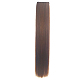 女性の女の子のためのヘアエクステンションの女性の長いストレートクリップ  高温繊維  人工毛  キャメル  21.65インチ（55cm） OHAR-E018-01B-1