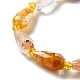 Quartz hématoïde jaune naturel/fils de perles de quartz guérisseur doré G-B028-A08-4