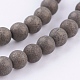 Chapelets de perles de pyrite naturelle  G-P303-03-10mm-16-3