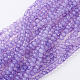 Baking Painted Glass Beads Strands DGLA-Q023-6mm-DB67-1