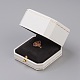 (Vente de stock de vacances) boîte à bagues à bijoux en papier à couverture légère OBOX-G012-01D-5