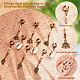 Haaranhänger aus Legierung und Kaurimuscheln im tibetischen Stil als Dekoration OHAR-AB00016-4