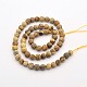 Frosted Round Natural Picture Jasper Beads Strands G-E302-112-6mm-2