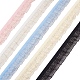 Cheriswelry 25 Yards 5 Farben Doppelreihige plissierte Chiffon-Polyesterbänder ORIB-CW0001-01-2