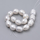 Fili di perle di perle d'acqua dolce coltivate naturali PEAR-S012-43-2