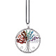 Arricraft 1 pz cristalli naturali 7 chakra ornamento da appendere all'albero della vita DIY-NB0008-77-1