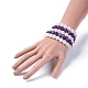 Natural Gemstone Beads Stretch Bracelets BJEW-JB04169-4