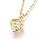 304 Stainless Steel Pendant Necklaces NJEW-O108-23G-2