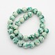 Chapelets de perles de jade blanc océan blanc naturel X-G-F188-8mm-01-2