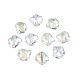 Placage uv perles acryliques irisées arc-en-ciel transparentes OACR-N008-162-1