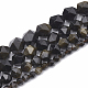 Natürliche goldenen Glanz Obsidian Perlen Stränge G-S332-12mm-012-2
