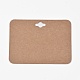 厚紙ヘアクリップ表示カード  長方形  砂茶色  9.6x7x0.04mm  穴：0.9x1.6のCM CDIS-WH0007-01-2