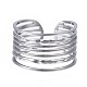 304 anello polsino aperto multicorda in acciaio inossidabile RJEW-T023-33P-1