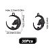 SUNNYCLUE 1 Box 30Pcs Gothic Style Moon Charms Skull Charm Black Skeleton Head Charms Scary Halloween Double Sided Crescent Moon Charms for Jewelry Making Charm DIY Necklace Earrings Keychain Craft FIND-SC0004-56-2
