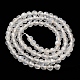 Natürlichen weißen Achat Perlen Stränge G-G580-4mm-01-2