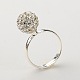 Серебро металлические цвета латуни круглые кольца X-RJEW-JR00050-1
