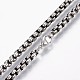 304 Stainless Steel Box Chain Necklaces NJEW-F216-01AS-A-2