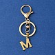 304 Stainless Steel Initial Letter Charm Keychains KEYC-YW00005-13-1