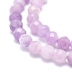 Chapelets de perles en jade lilas naturel G-P457-A03-01-2