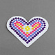 Corazón hama beads diy plantillas de abalorios de cartón X-DIY-S002-15A-1