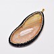 Dyed Natural Agate Pendants G-J308-09-3
