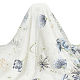 Tissu de dentelle de tulle de polyester de fleurs brodées DIY-WH0449-31B-1