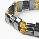 Natural Gemstone Beads Stretch Bracelets BJEW-JB03240-4